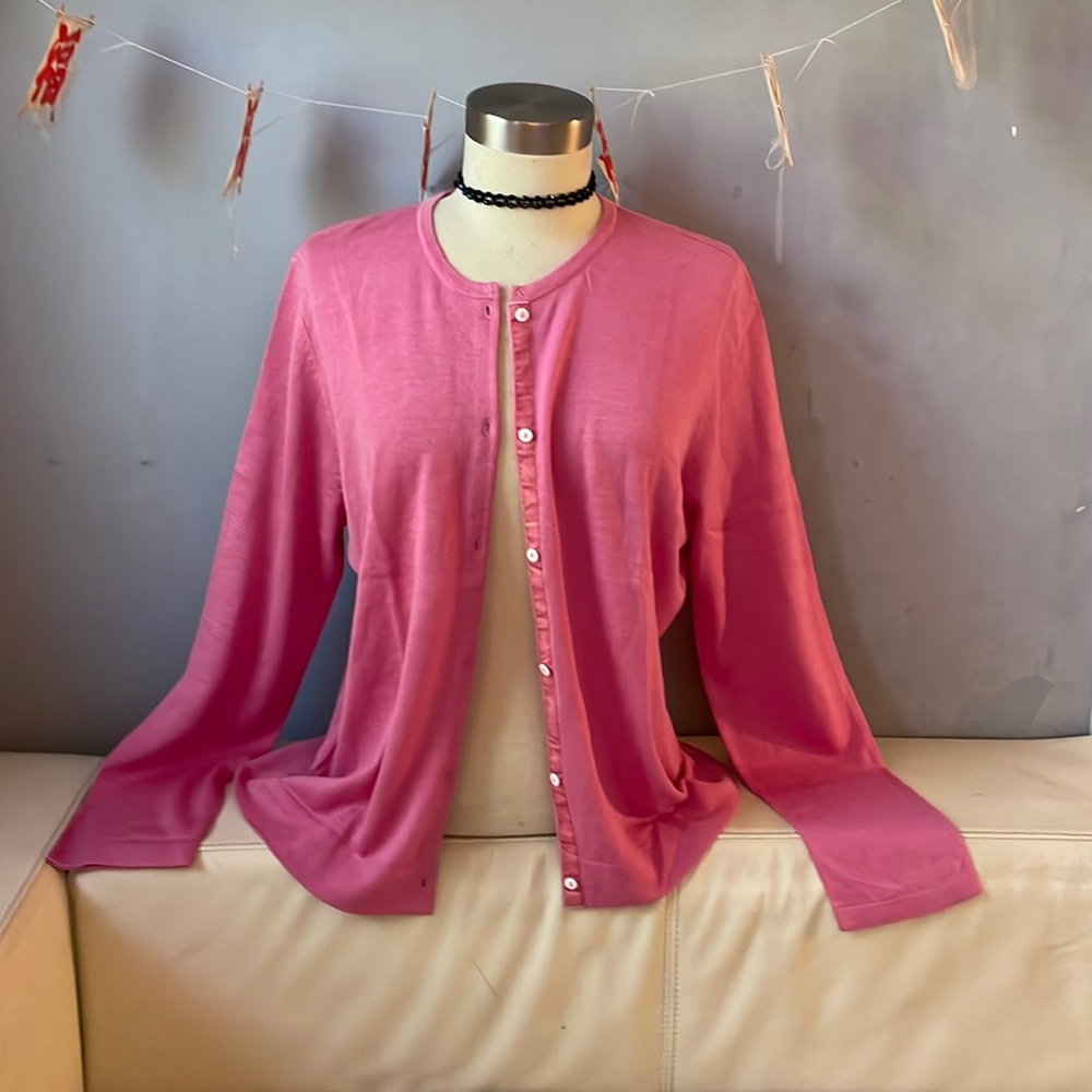 Territories pink Silk cotton Cardigan L